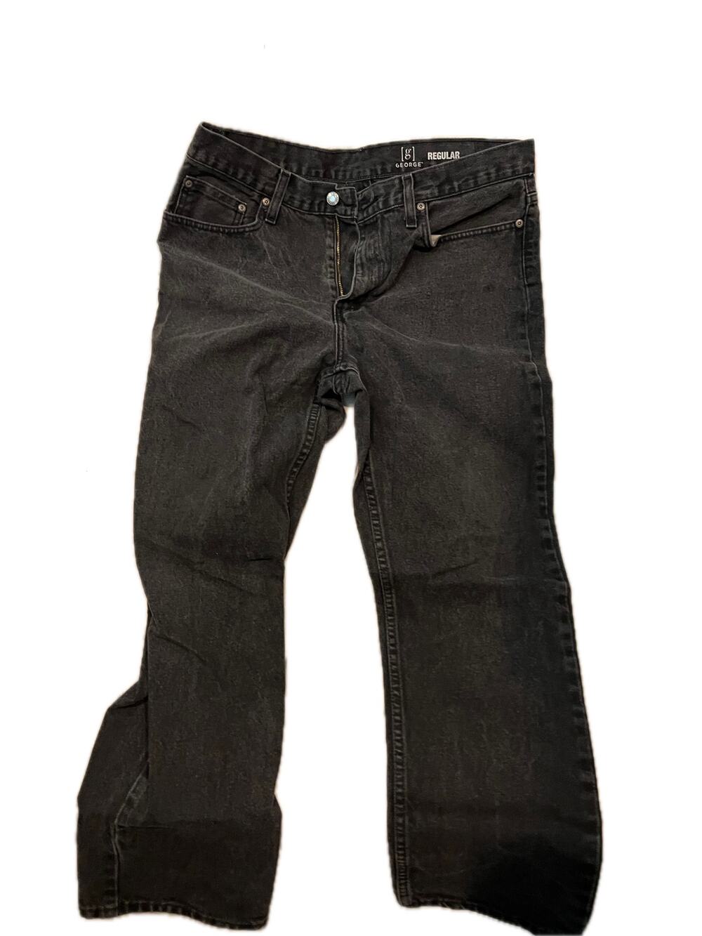 George Regular Black Jeans Mens 34x30